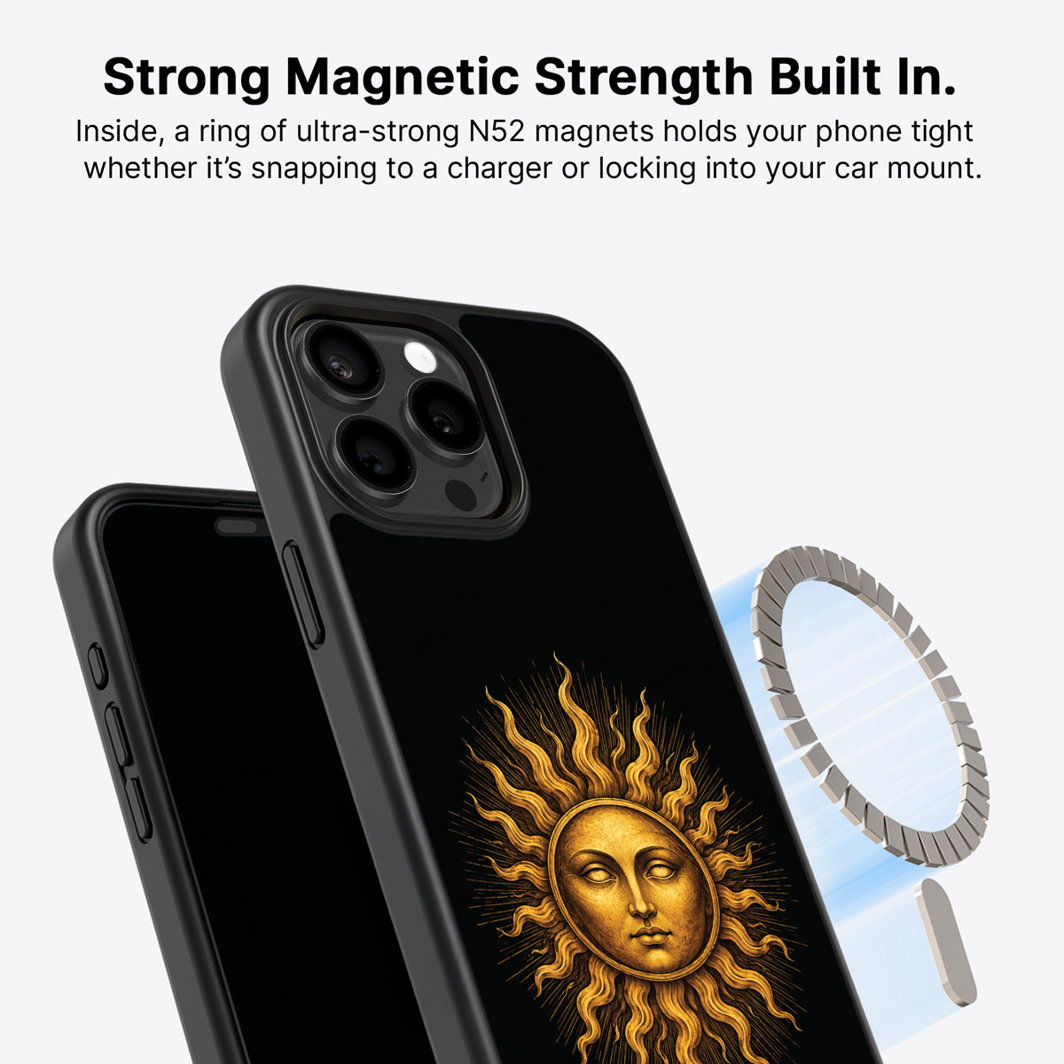 iPhone 15 Pro MagSafe case – Celestial Sun design