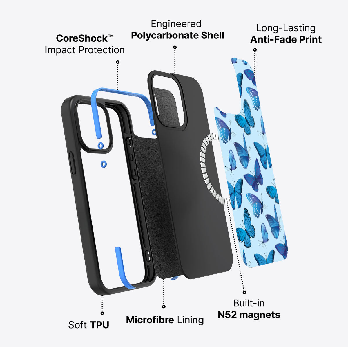 Magic Butterflies - iPhone 15 Pro Case
