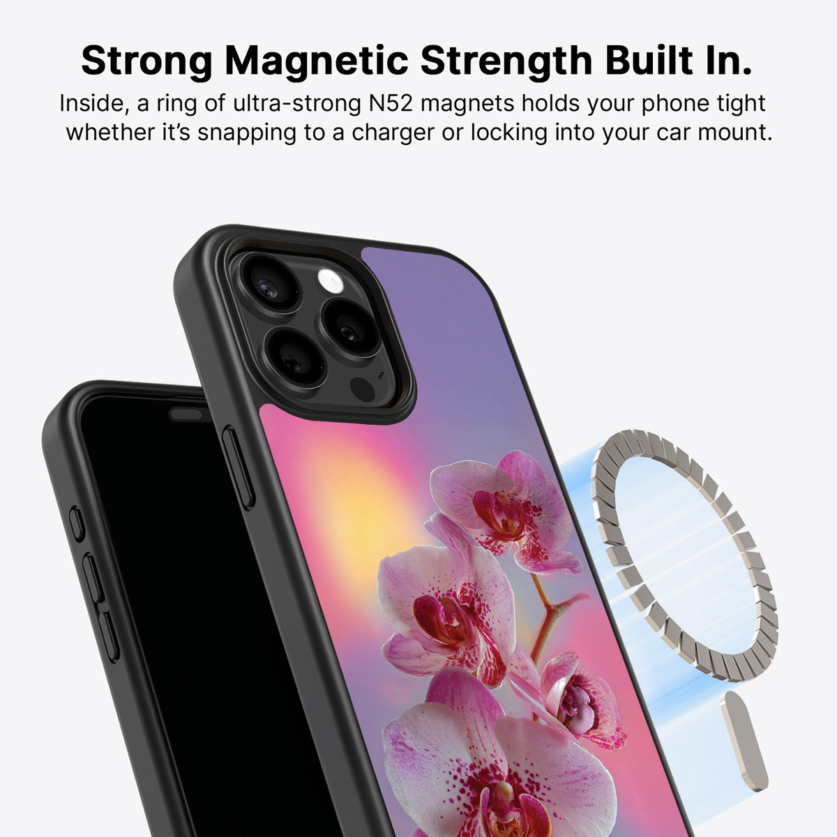 iPhone 15 Pro MagSafe case – Orchid Dream design