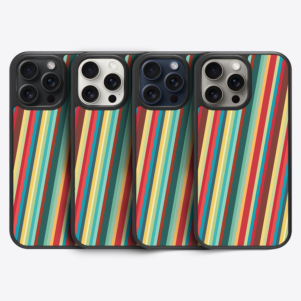 Retro Stripes - iPhone 15 Pro Case