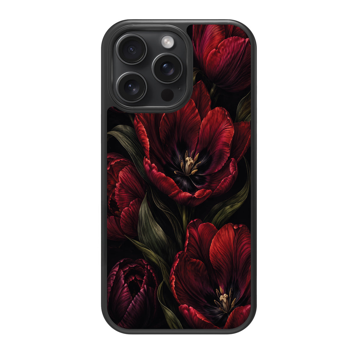 Scarlet Hour design back view – iPhone 15 Pro case