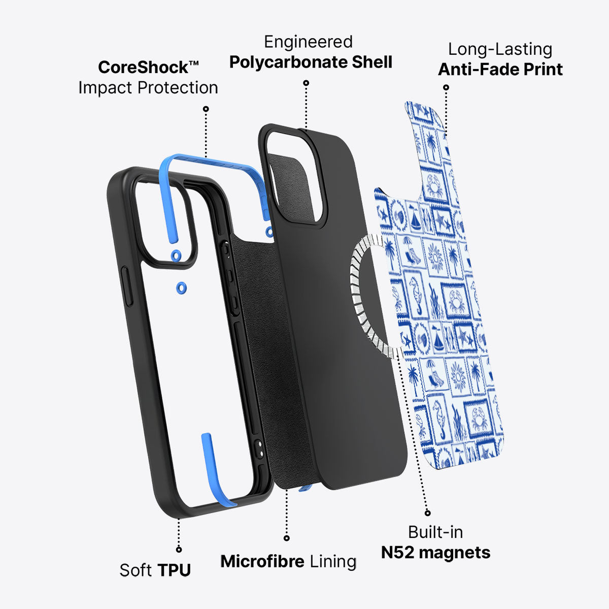 Seaside Sketches - iPhone 15 Pro Case