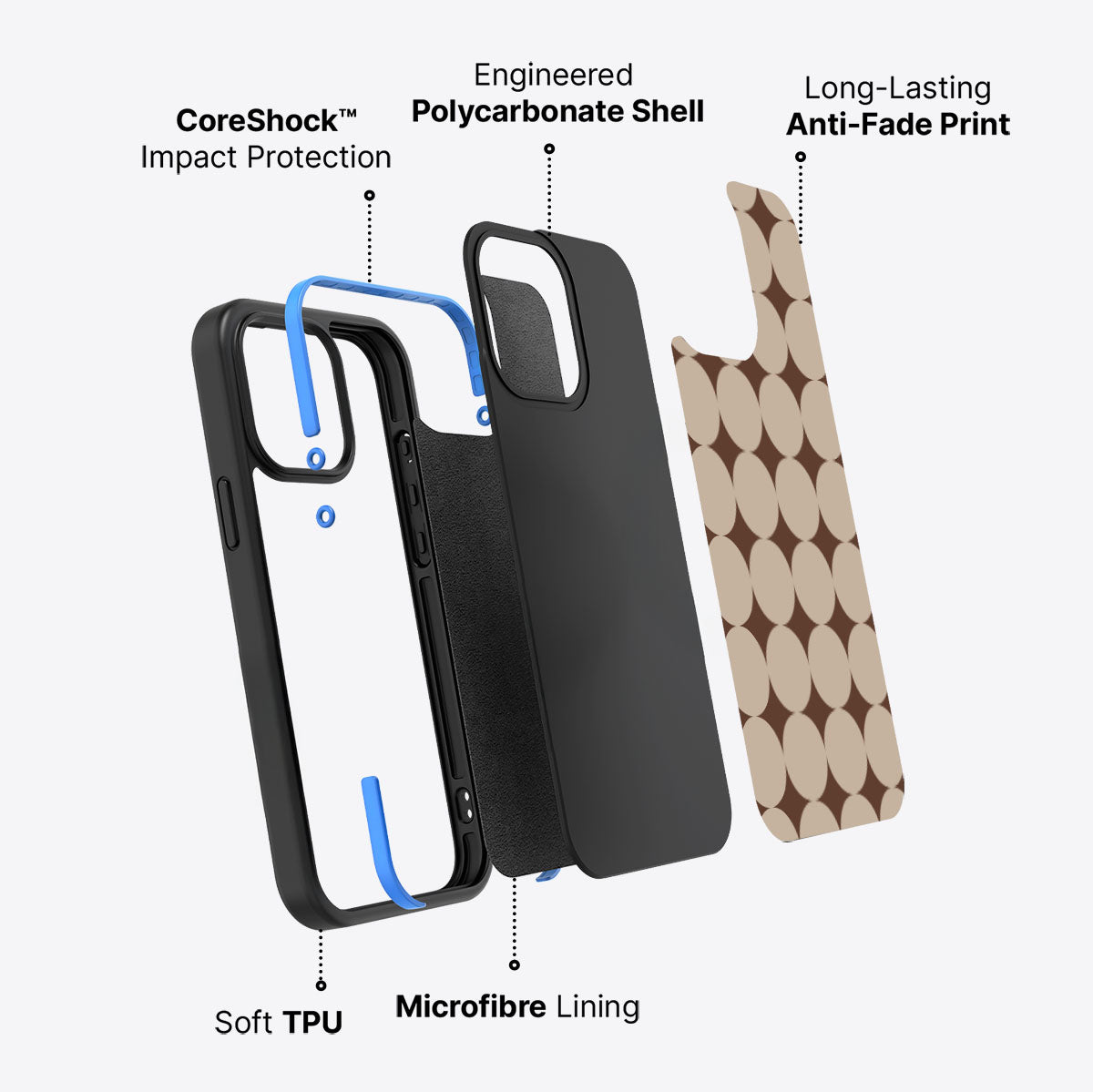 Caffe Latte - iPhone 15 Pro Max Case #case type_core (non magsafe)