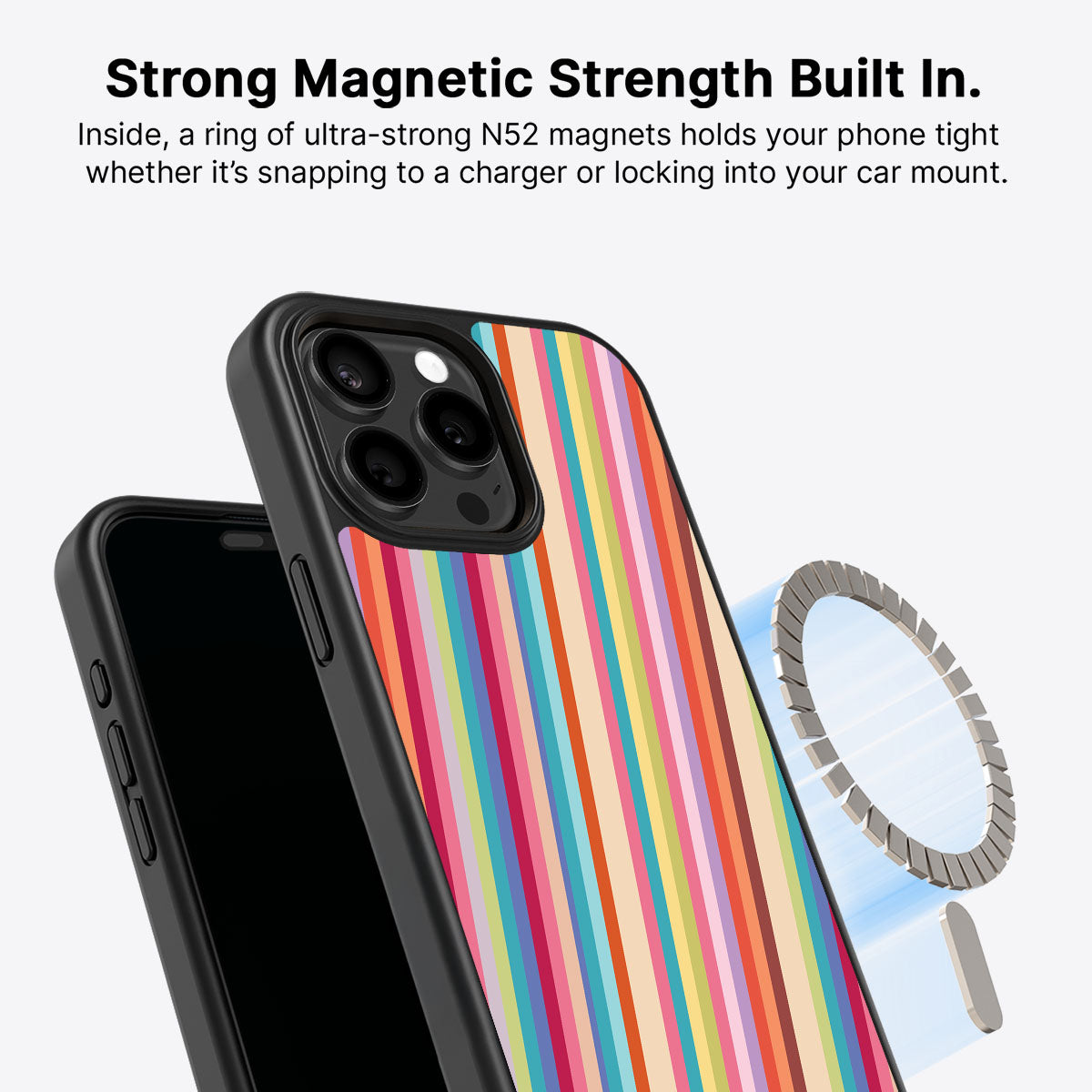 Candy Stripe - iPhone 15 Pro Max Case #case type_core (magsafe)
