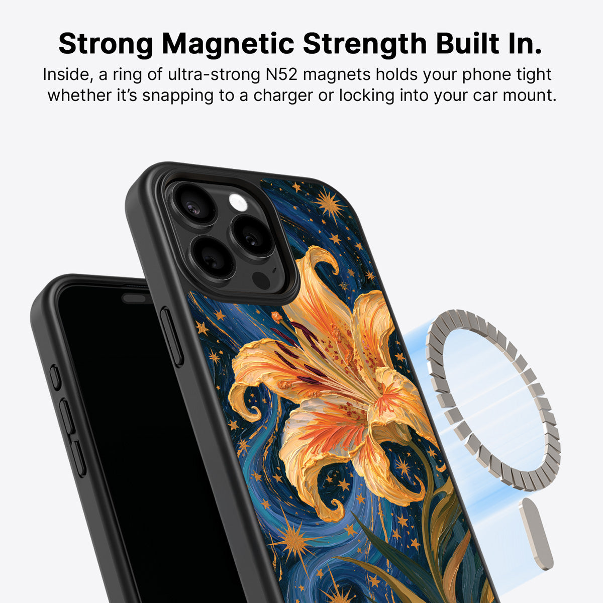 iPhone 15 Pro Max MagSafe case – Celestial Bloom design