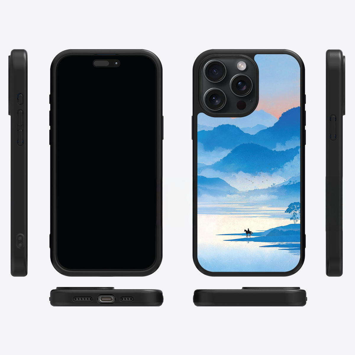 Globe Trotter iPhone 15 Pro Max case cover – multi-angle view