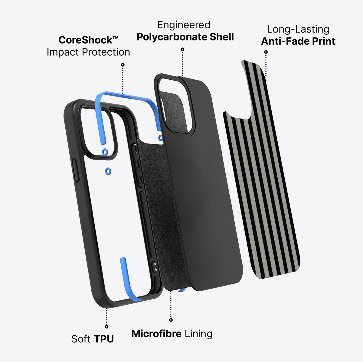 Gray Zone - iPhone 15 Pro Max Case #case type_core (non magsafe)