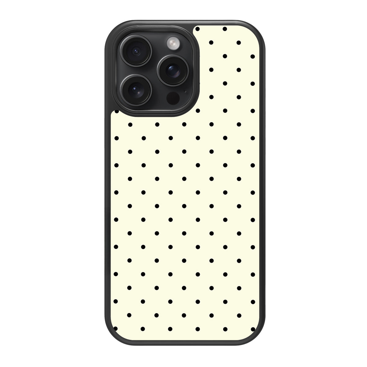 Ivory Sprinkle design back view – iPhone 15 Pro Max case