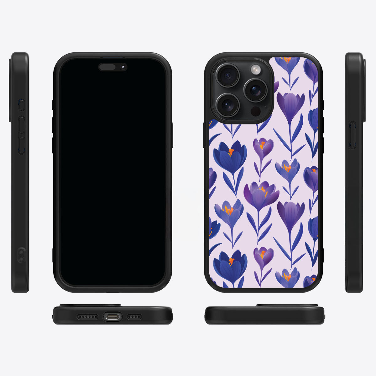 Midnight Crocus - iPhone 15 Pro Max Case #case type_core (magsafe), #case type_core (non magsafe)