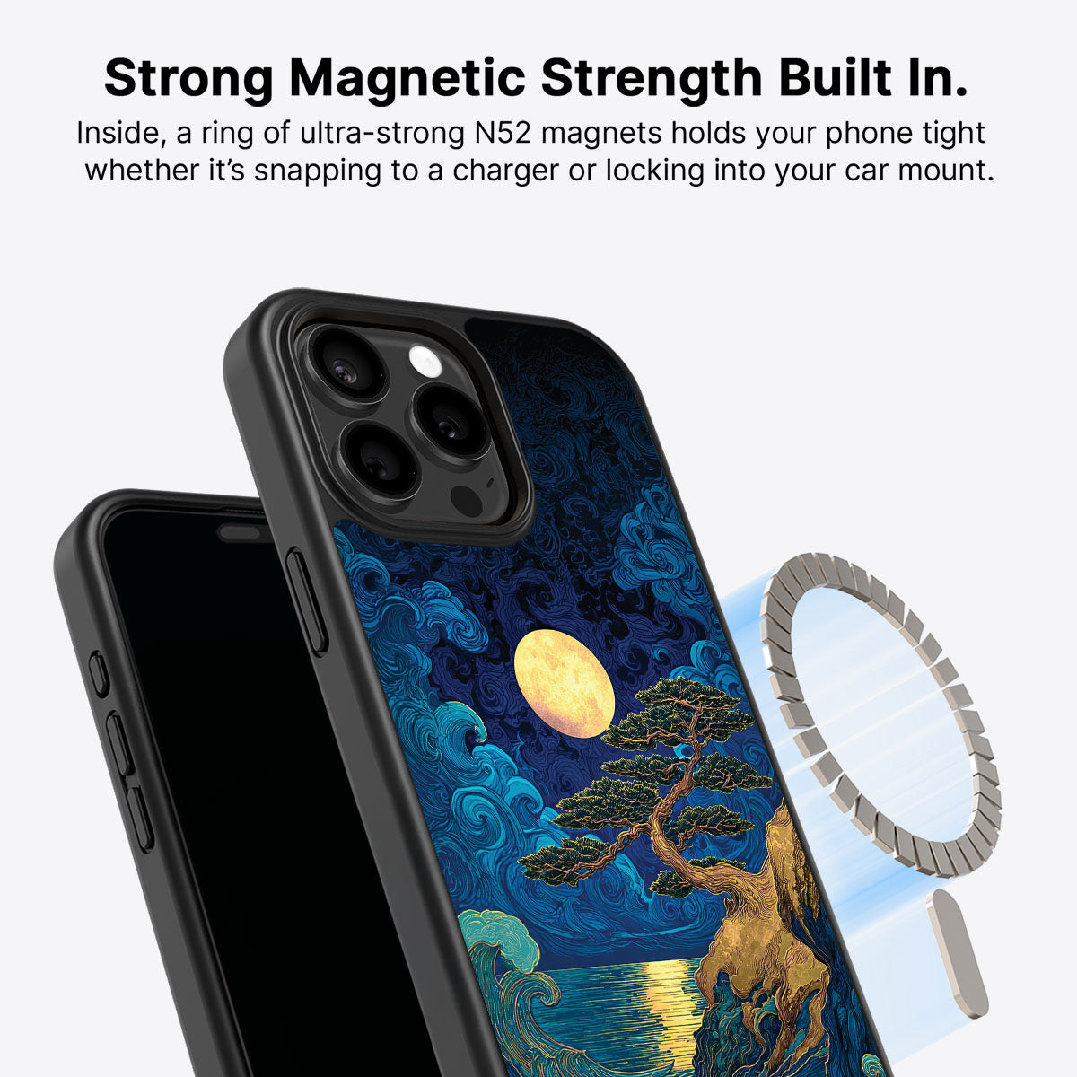 iPhone 15 Pro Max MagSafe case – Moonlit Tide design