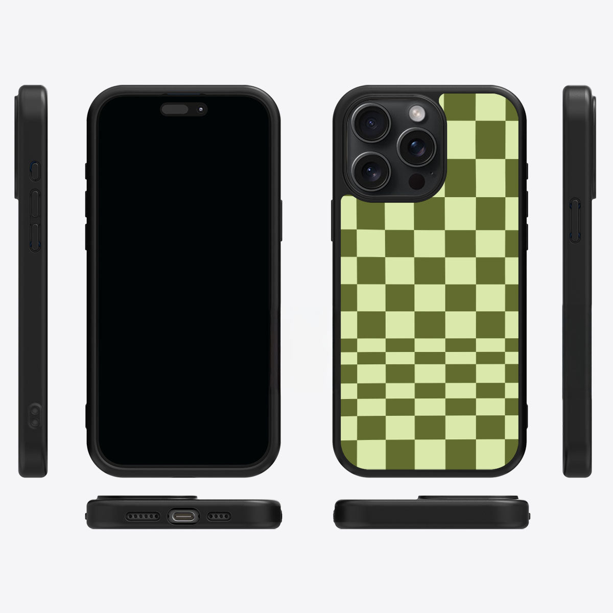Olive Meadow iPhone 15 Pro Max case cover – multi-angle view