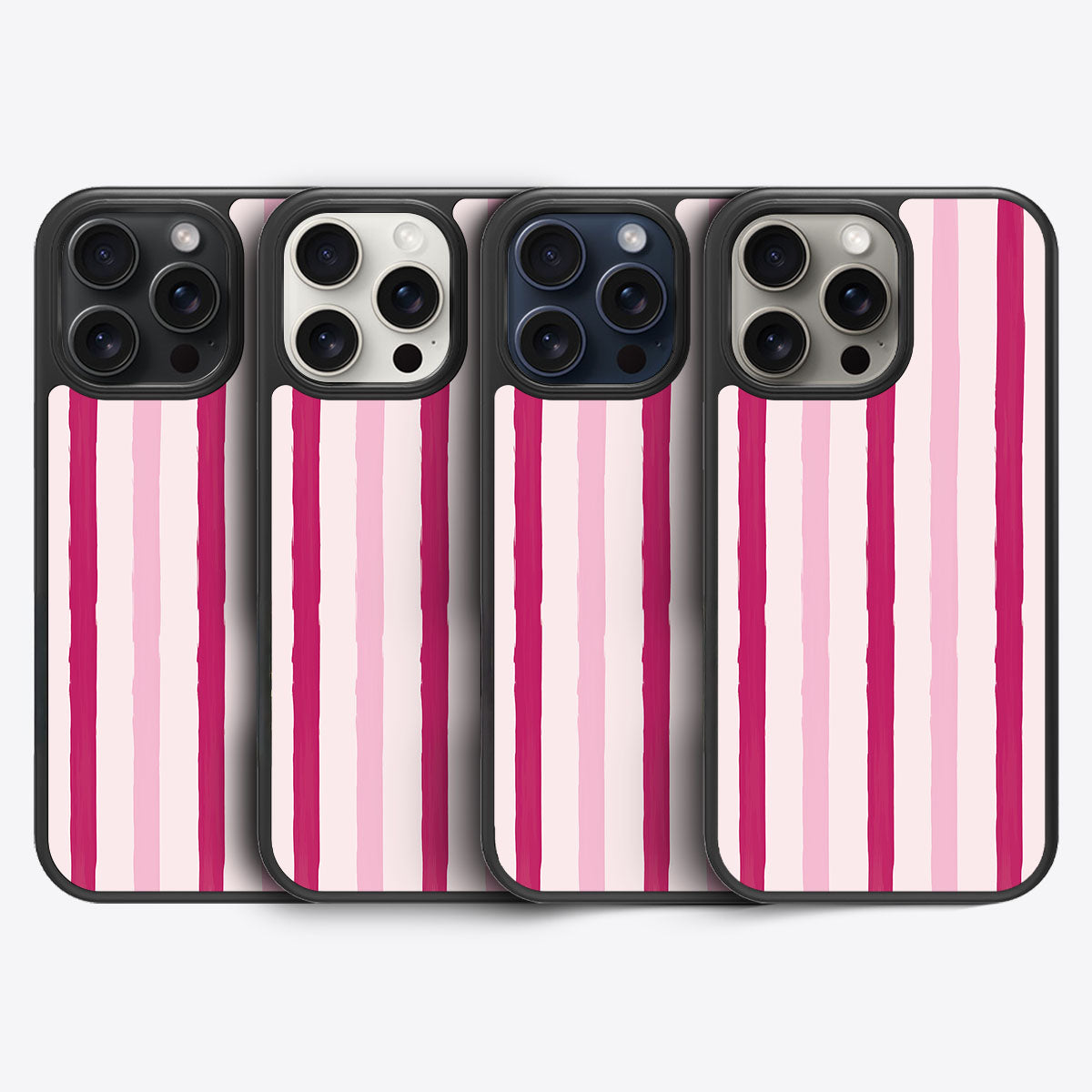 Pink Watercolor Stripes - iPhone 15 Pro Max Case #case type_core (magsafe), #case type_core (non magsafe)