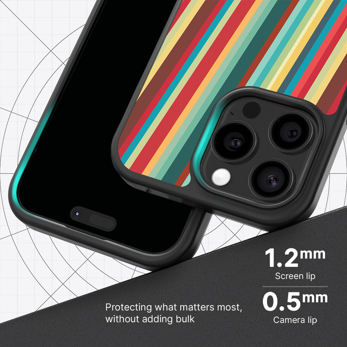 Retro Stripes - iPhone 15 Pro Max Case