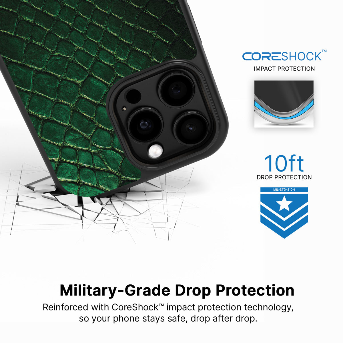 Green Designer iPhone 15 Pro Max Case – Slytherin Senses | MagSafe