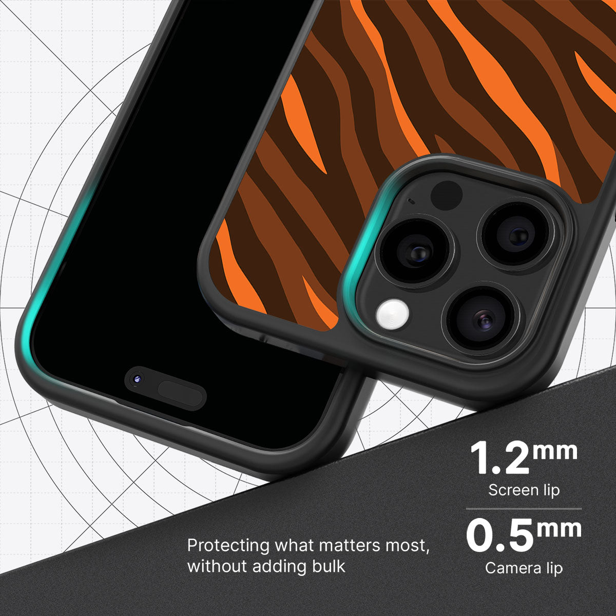 Tiger Trace - iPhone 15 Pro Max Case #case type_core (magsafe), #case type_core (non magsafe)
