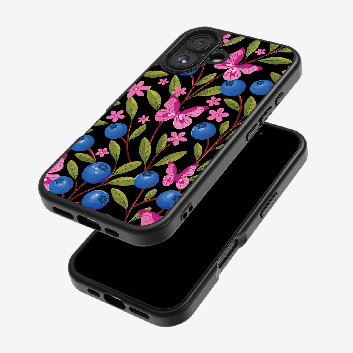 Blueberry Butterflies - iPhone 16 Case #case type_core (magsafe), #case type_core (non magsafe)