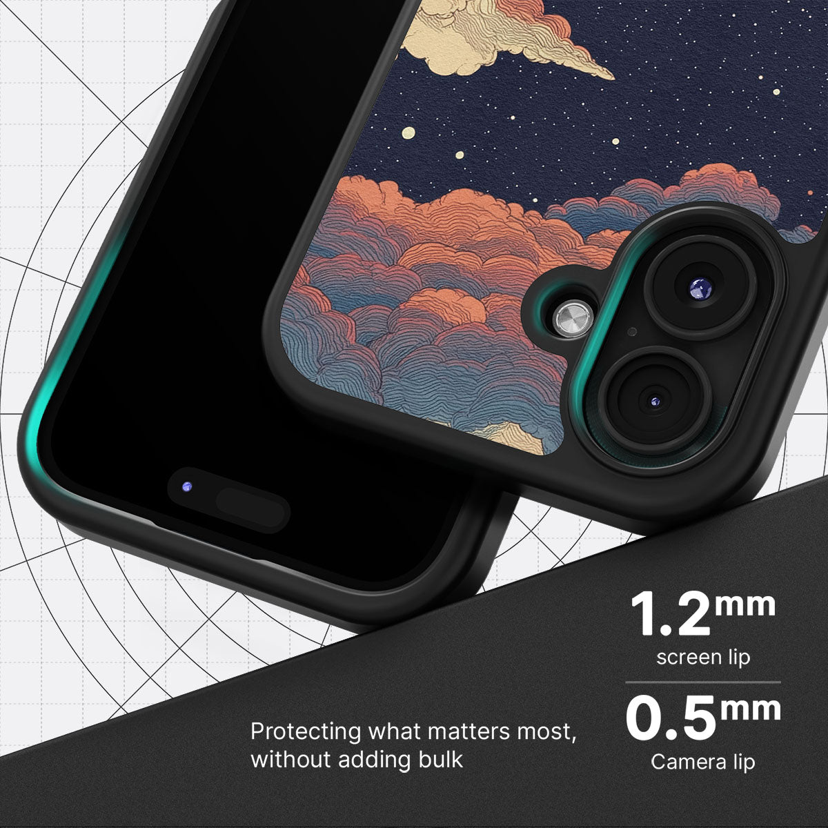 Blushed Moon - iPhone 16 Case #case type_core (magsafe), #case type_core (non magsafe)