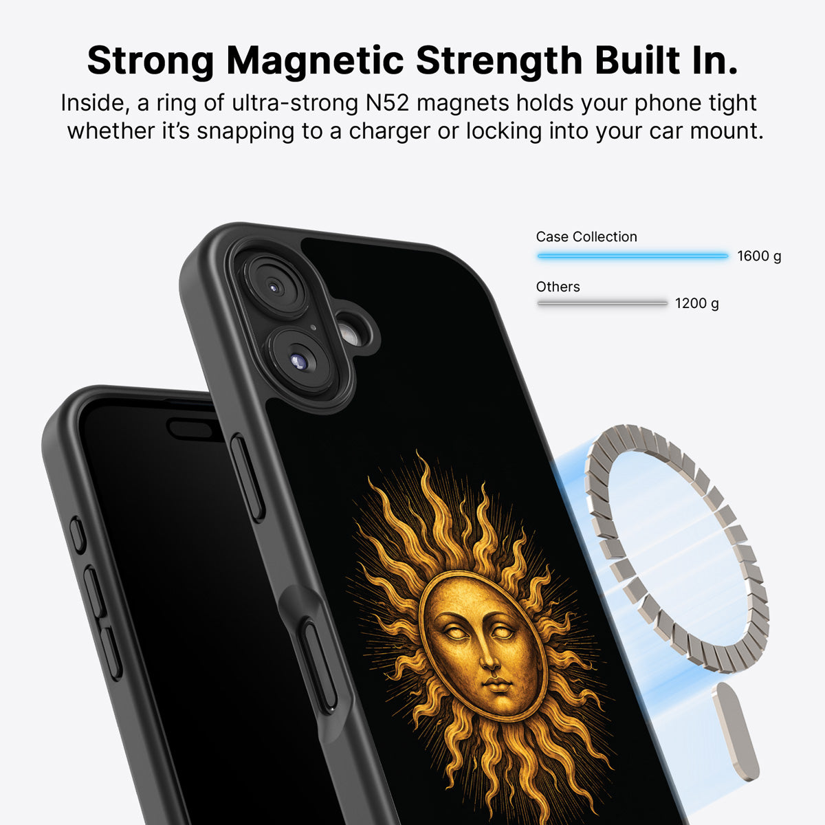 iPhone 16 MagSafe case – Celestial Sun design