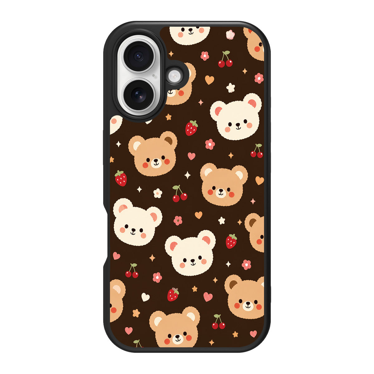 Cocoa Cuddles design back view – iPhone 16 case