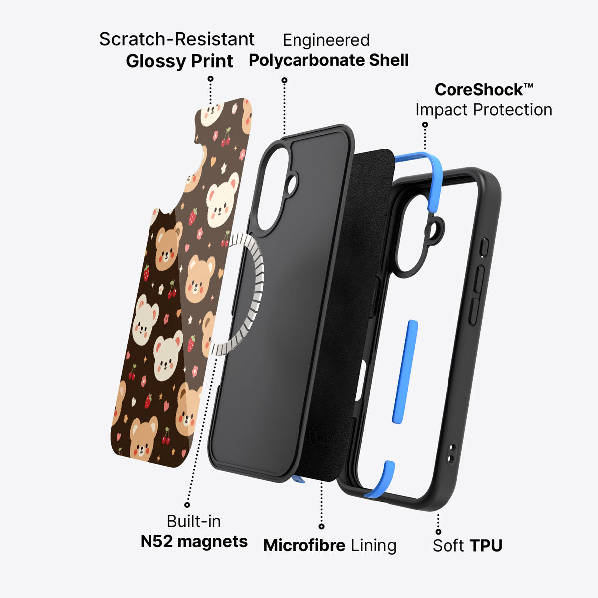 iPhone 16 case construction – Cocoa Cuddles phone case