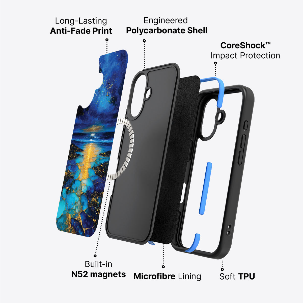 iPhone 16 Case with MagSafe – Cosmic Seascape