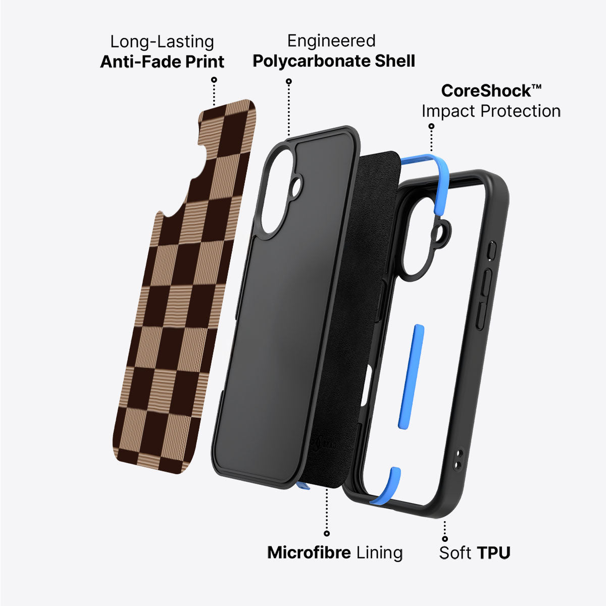 Latte Check - iPhone 16 Case  #case type_core (non magsafe)