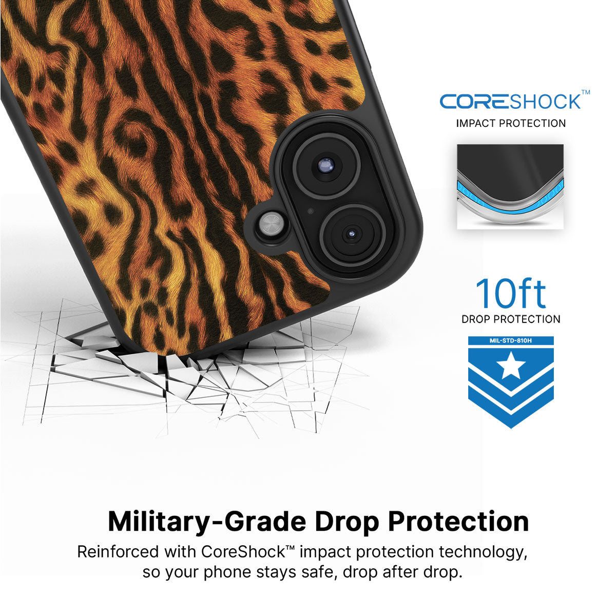 Leopard Trail - iPhone 16 Case  #case type_core (magsafe), #case type_core (non magsafe)