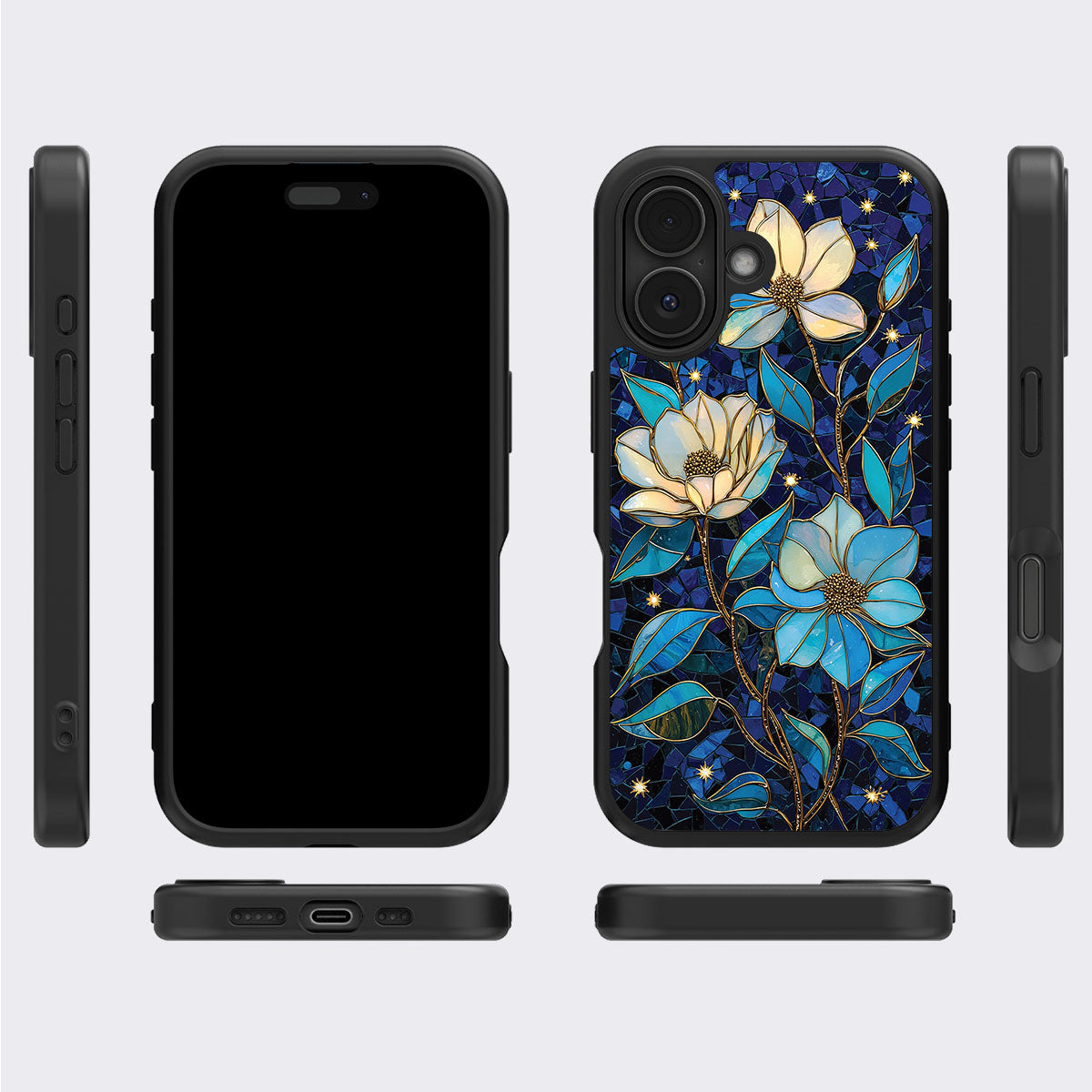 iPhone 16 Case with MagSafe – Midnight Magnolia