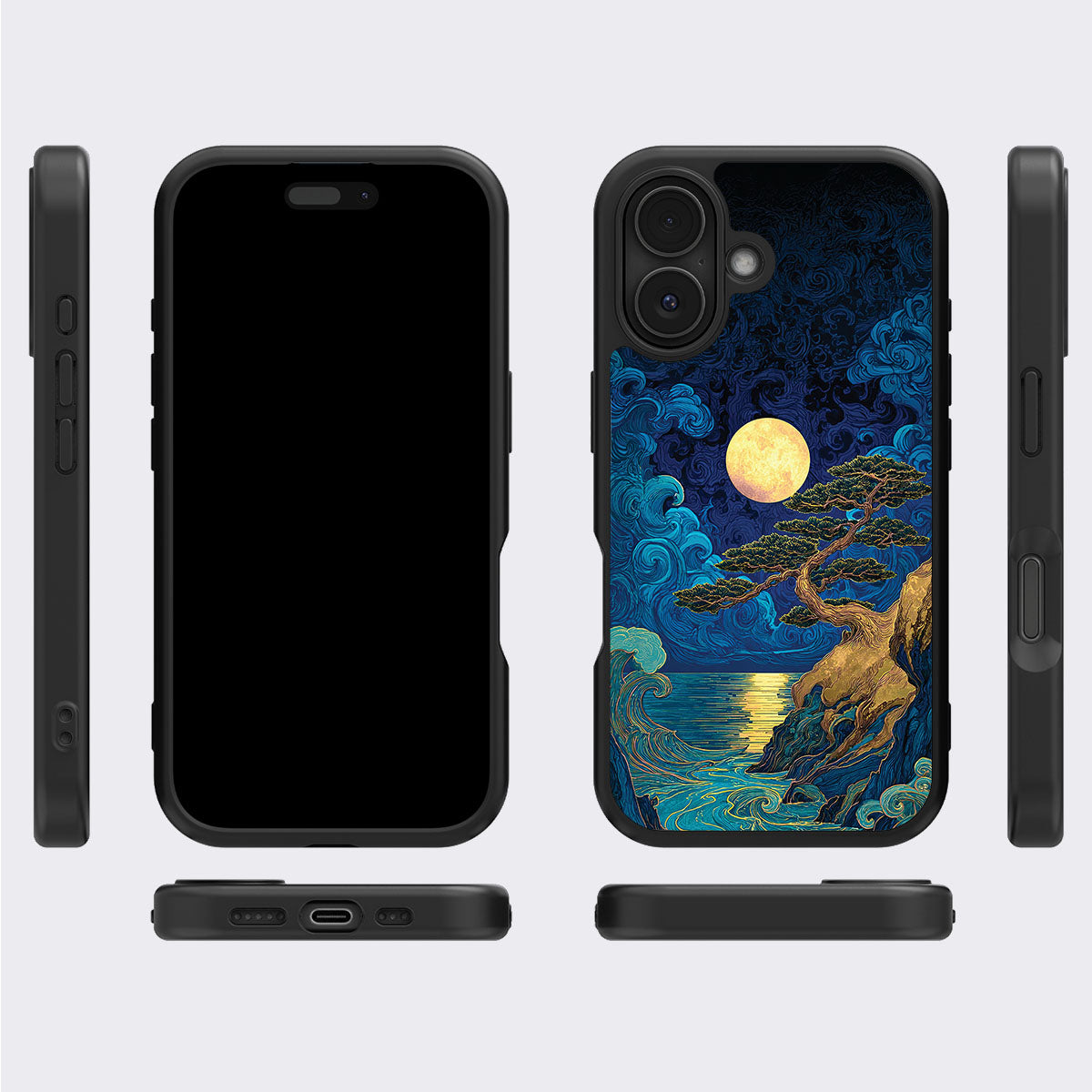 Moonlit Tide - iPhone 16 Case #case type_core (magsafe), #case type_core (non magsafe)
