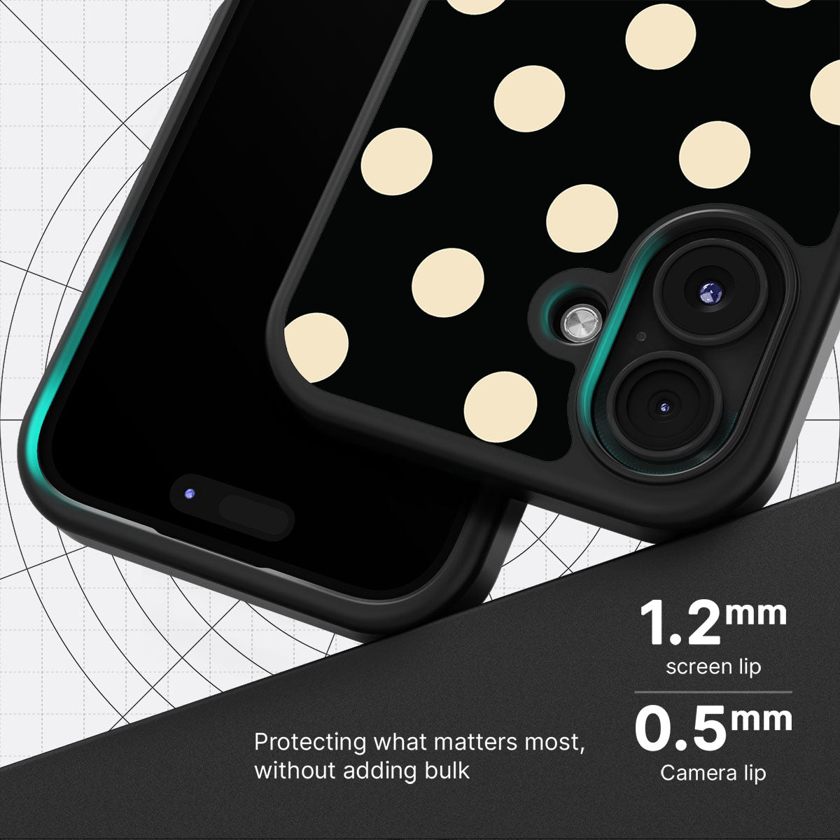 Noir Cream - iPhone 16 Case #case type_core (magsafe), #case type_core (non magsafe)