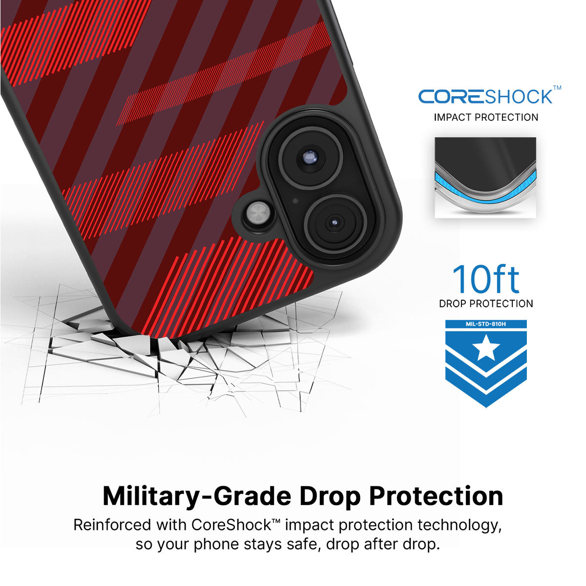 Orange Twill Play - iPhone 16 Case #case type_core (magsafe), #case type_core (non magsafe)