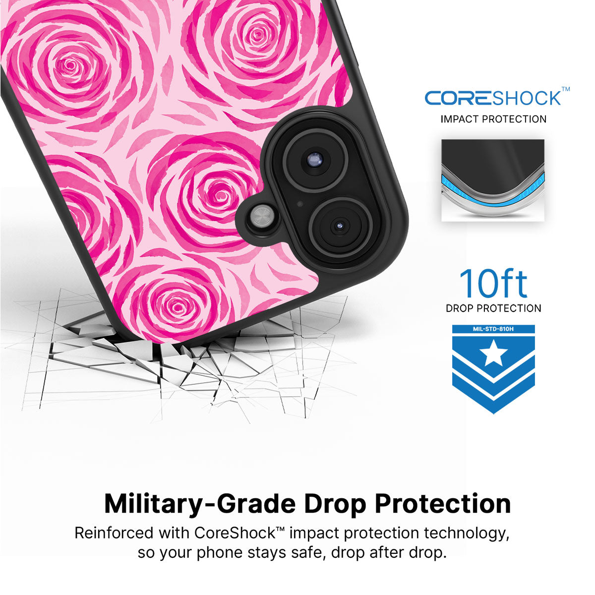 Rosy Reverie - iPhone 16 Case  #case type_core (magsafe), #case type_core (non magsafe)