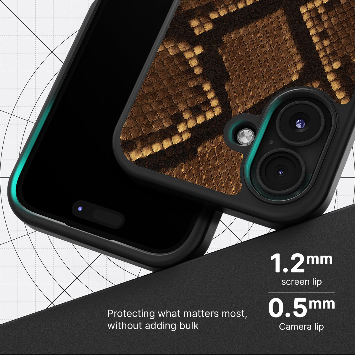 Sepia Snake - iPhone 16 Case  #case type_core (magsafe), #case type_core (non magsafe)