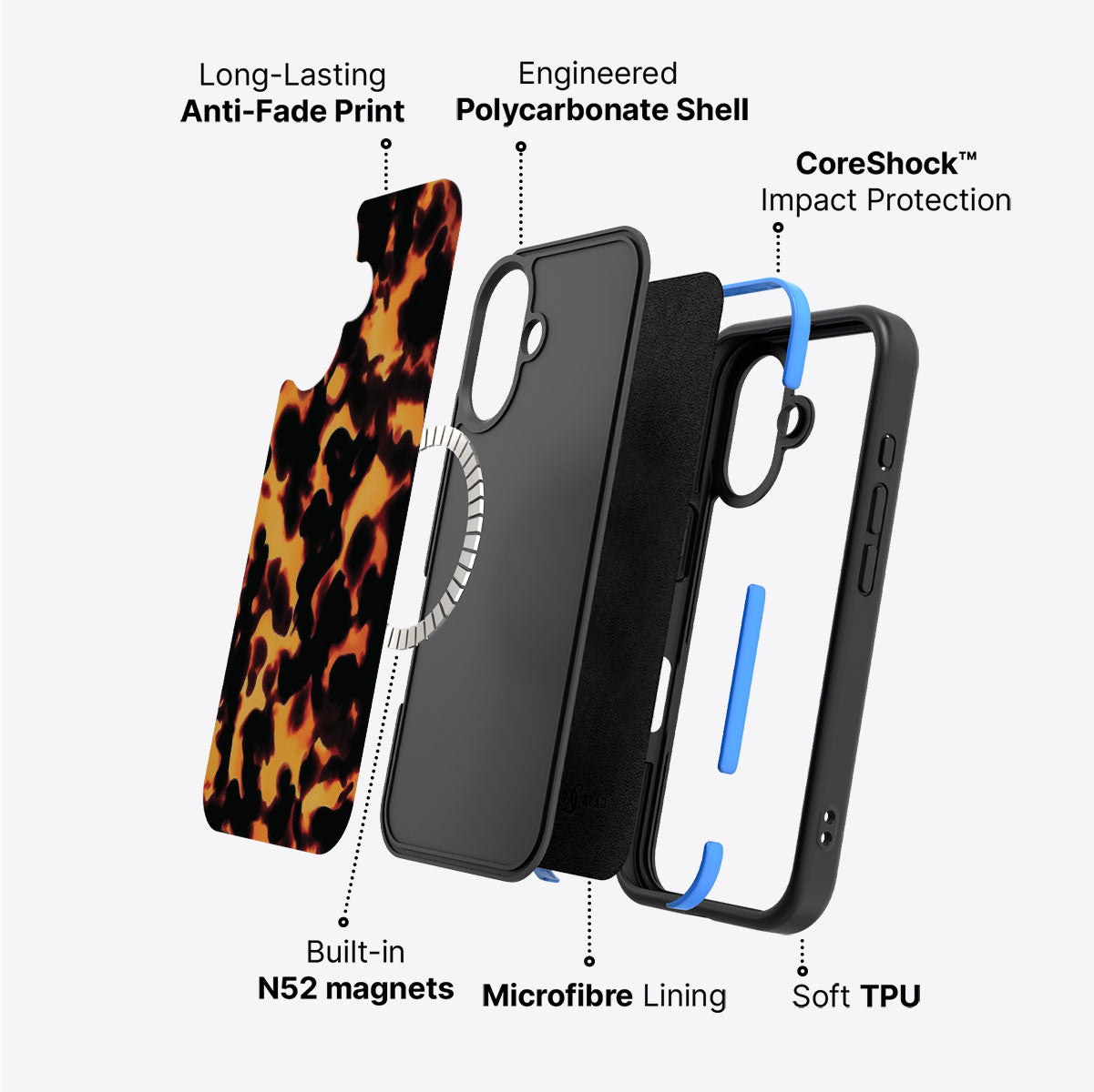 iPhone 16 Case with MagSafe – Tortoise Shell