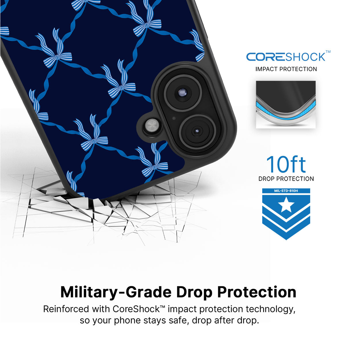 Azure Elegance - iPhone 16 Plus Case #case type_core (magsafe), #case type_core (non magsafe)