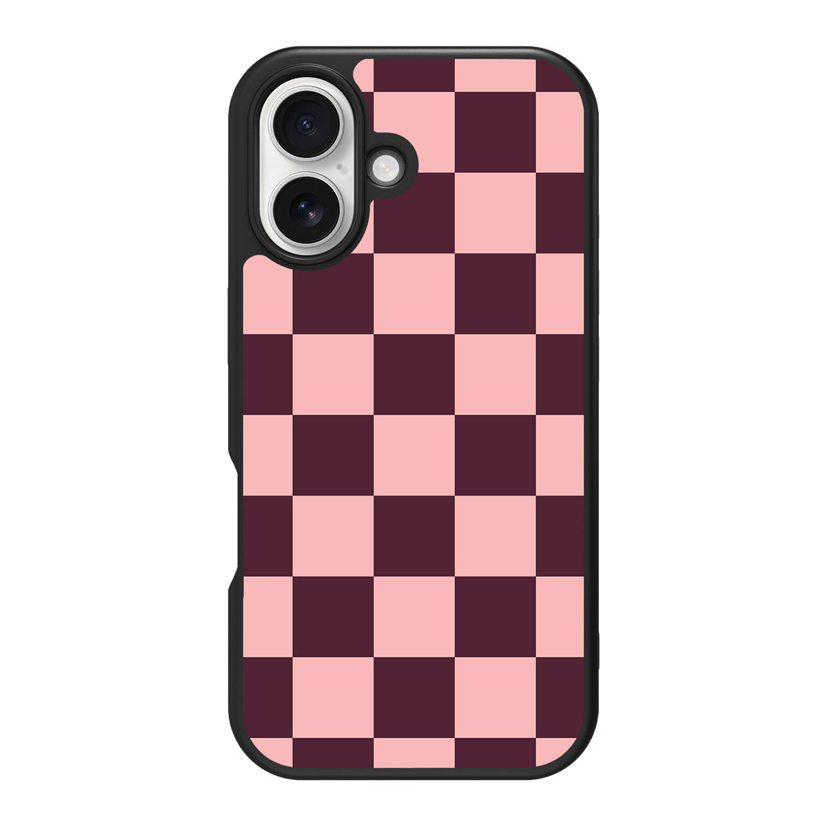 Claret Tile design back view – iPhone 16 Plus case