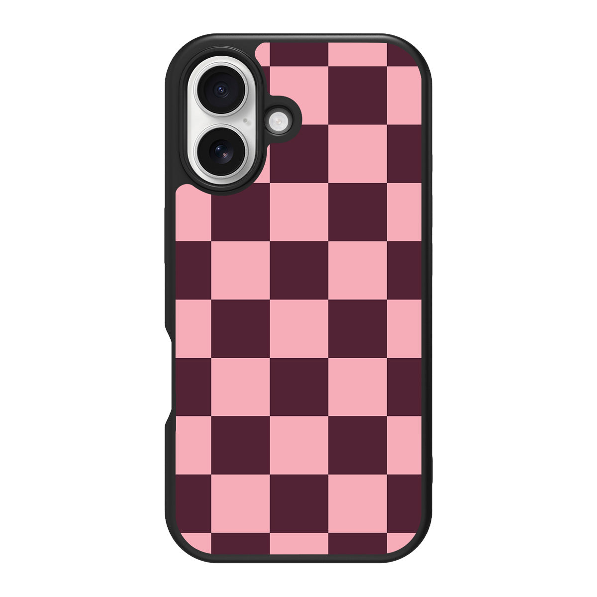 Claret Tile design back view – iPhone 16 Plus case
