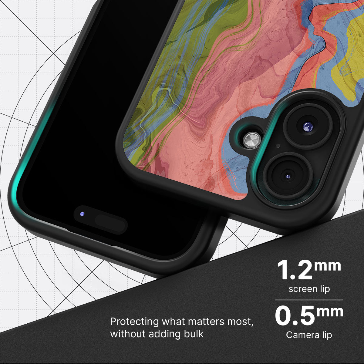 Coloured Rivers - iPhone 16 Plus Case, #case type_core (magsafe), #case type_core (non magsafe)