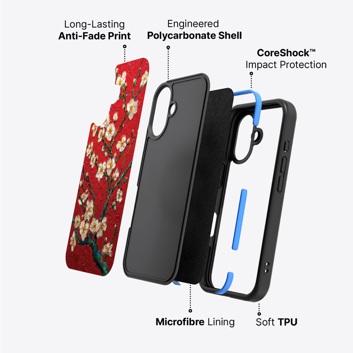 Crimson Blossom - iPhone 16 Plus Case #case type_core (non magsafe)