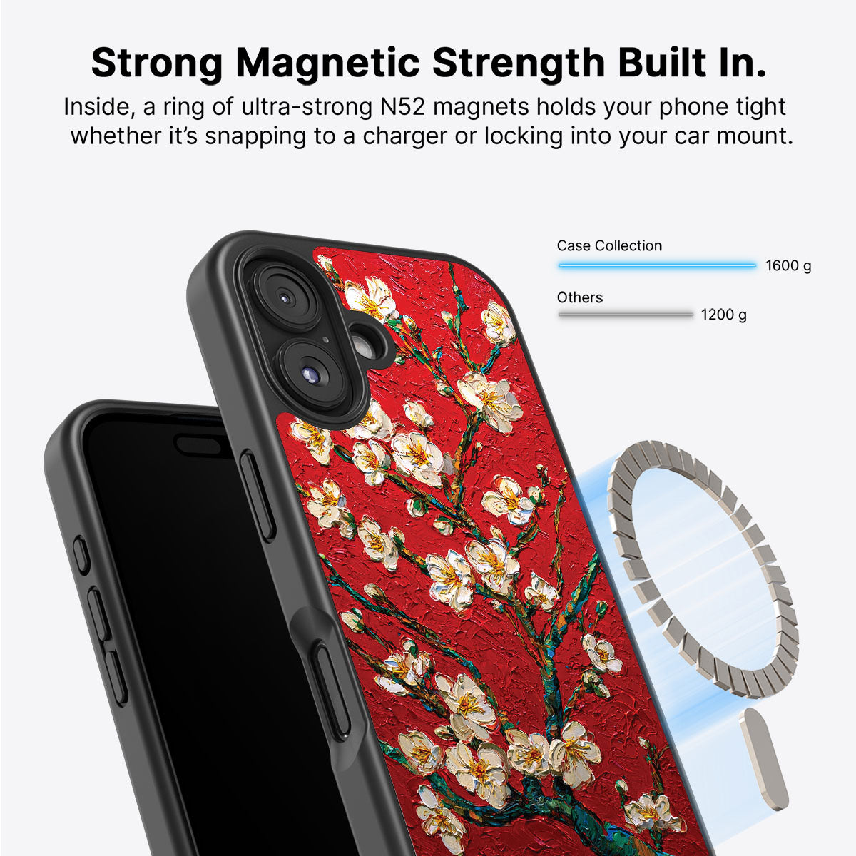 Crimson Blossom - iPhone 16 Plus Case #case type_core (magsafe)