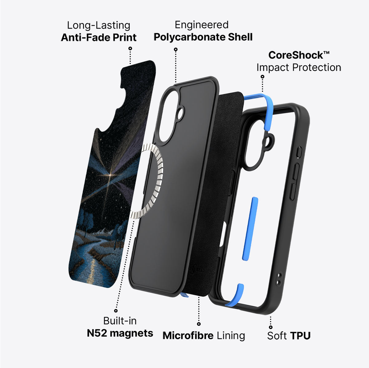iPhone 16 Plus Case with MagSafe – Falling Star