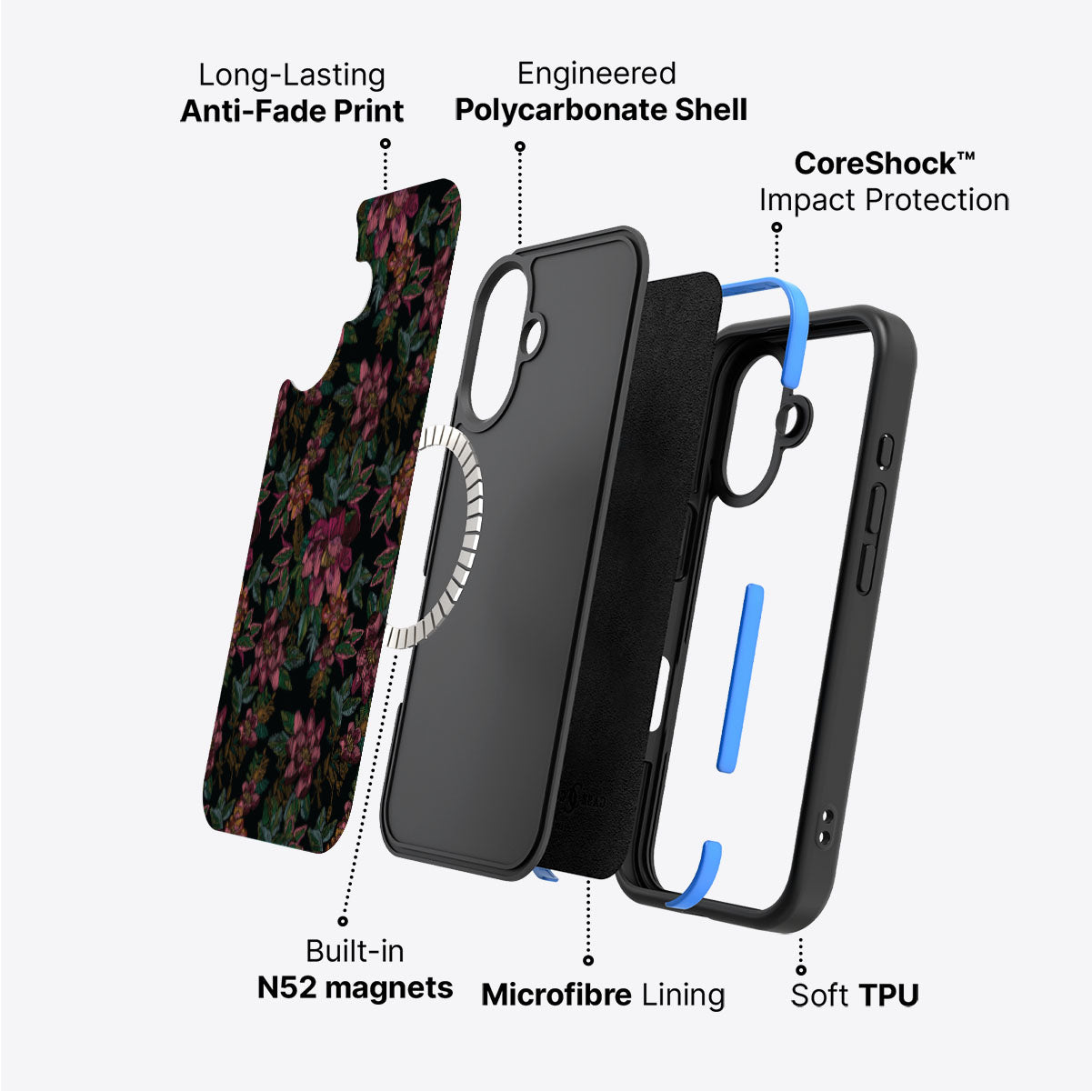Floral Tapestry - iPhone 16 Plus Case