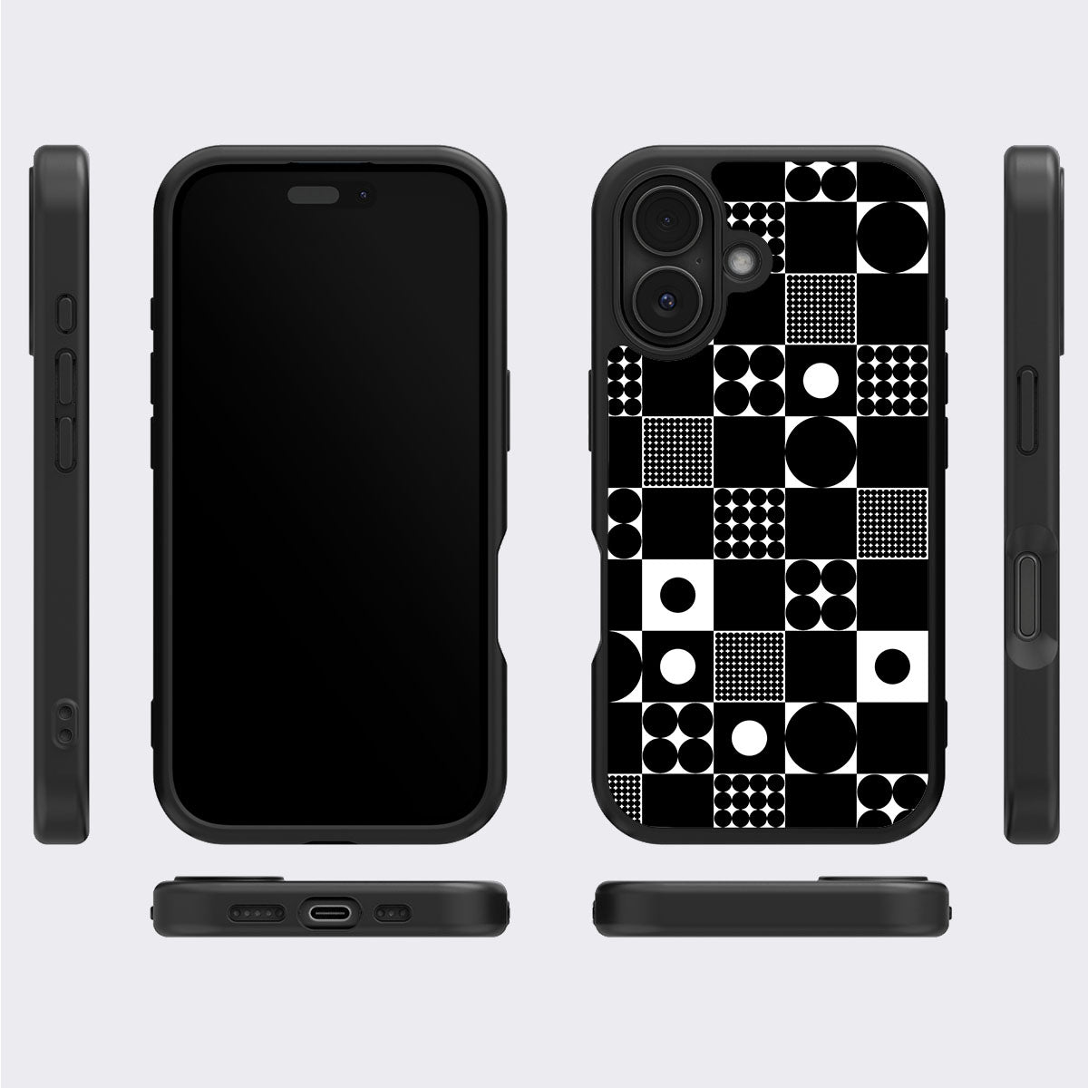 Grid and Orb - iPhone 16 Plus Case #case type_core (magsafe), #case type_core (non magsafe)