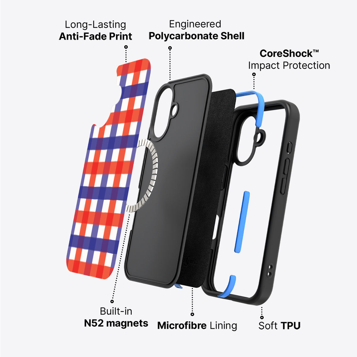 Heritage Checks - iPhone 16 Plus Case #case type_core (magsafe)