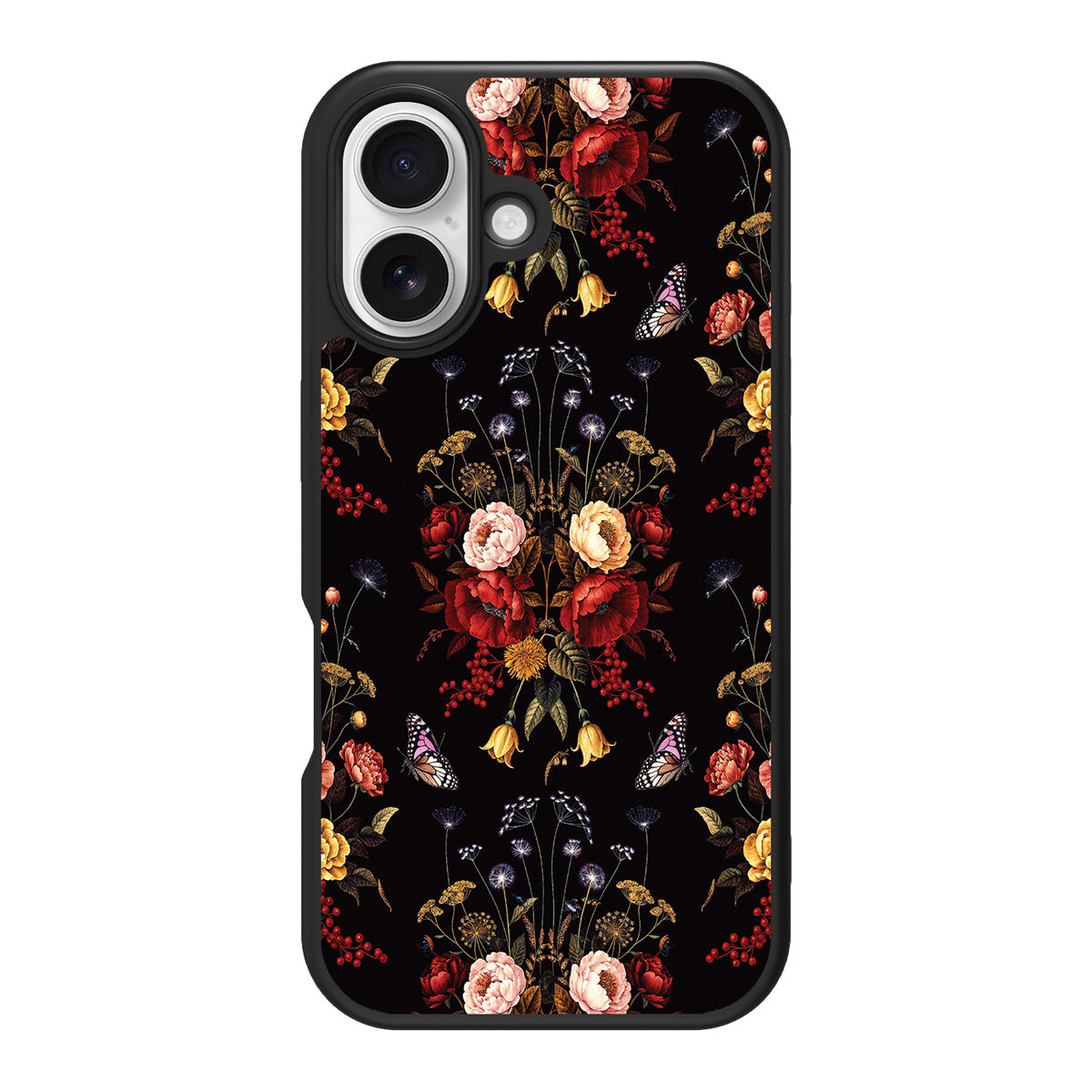 Kelmscott Bloom design back view – iPhone 16 Plus case