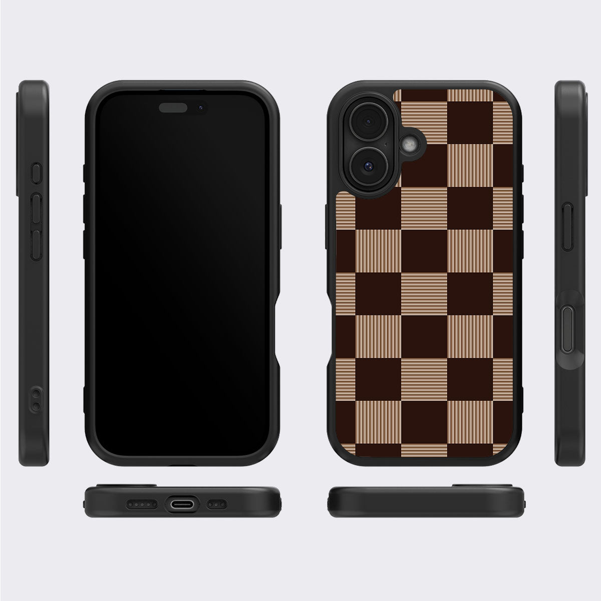 Latte Check - iPhone 16 Plus Case  #case type_core (magsafe), #case type_core (non magsafe)
