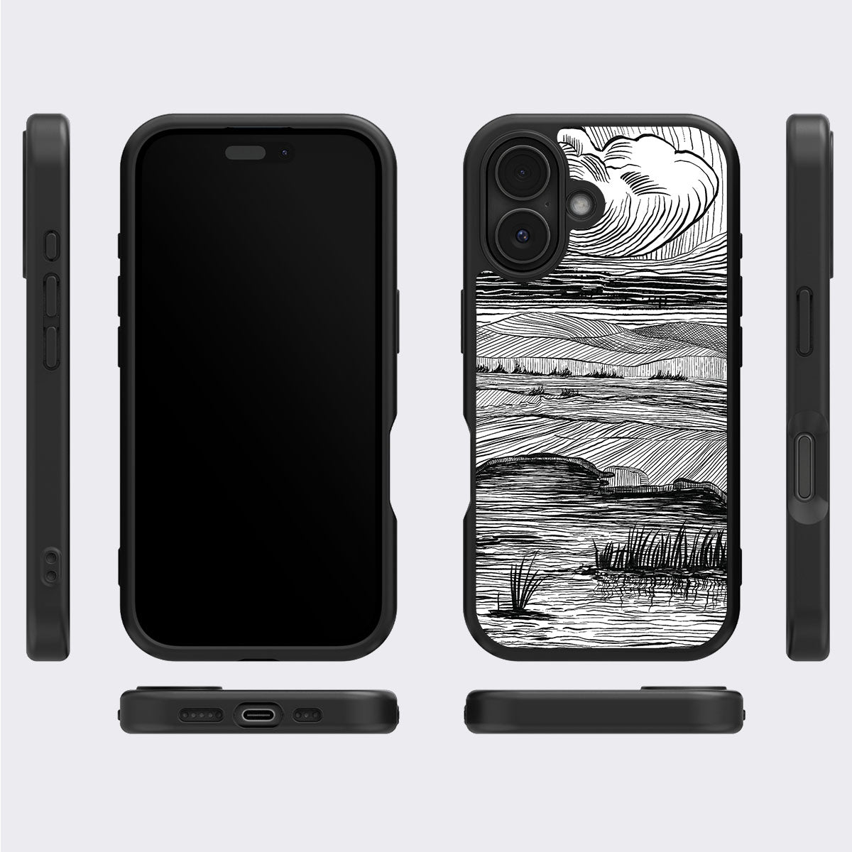 Linear Landscape - iPhone 16 Plus Case