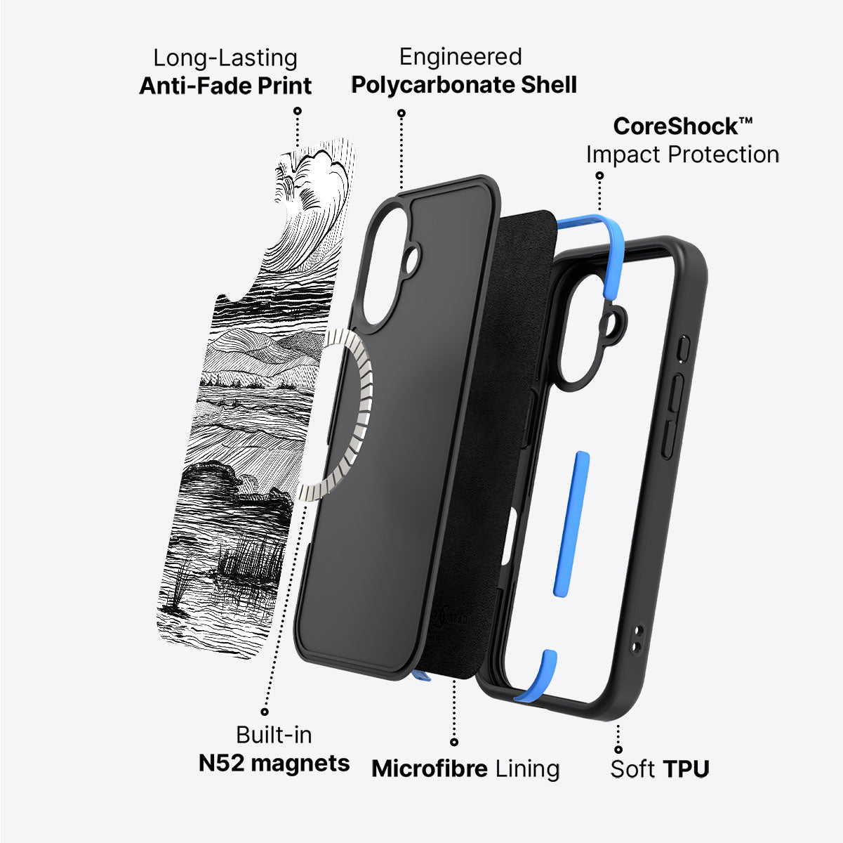 Linear Landscape - iPhone 16 Plus Case