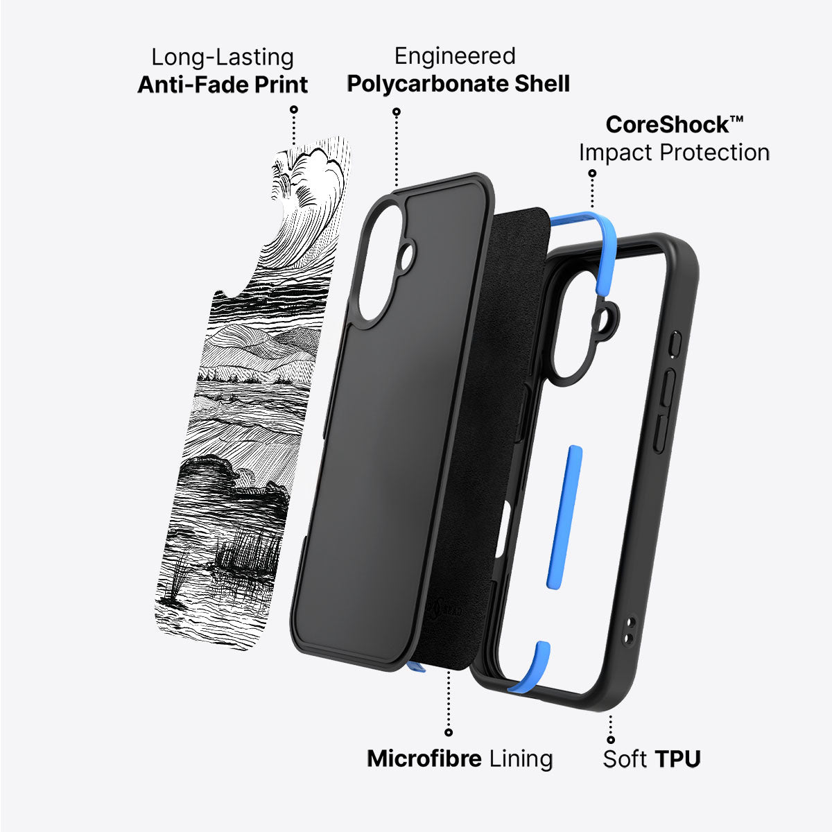 Linear Landscape - iPhone 16 Plus Case