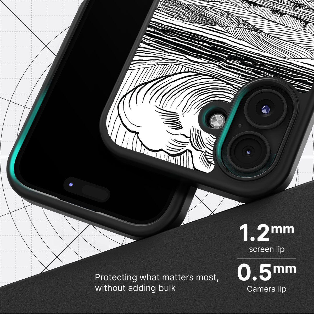 Linear Landscape - iPhone 16 Plus Case